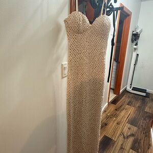 JLUXLABEL Strapless Cream Dress